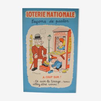 Affiche Loterie National années 50