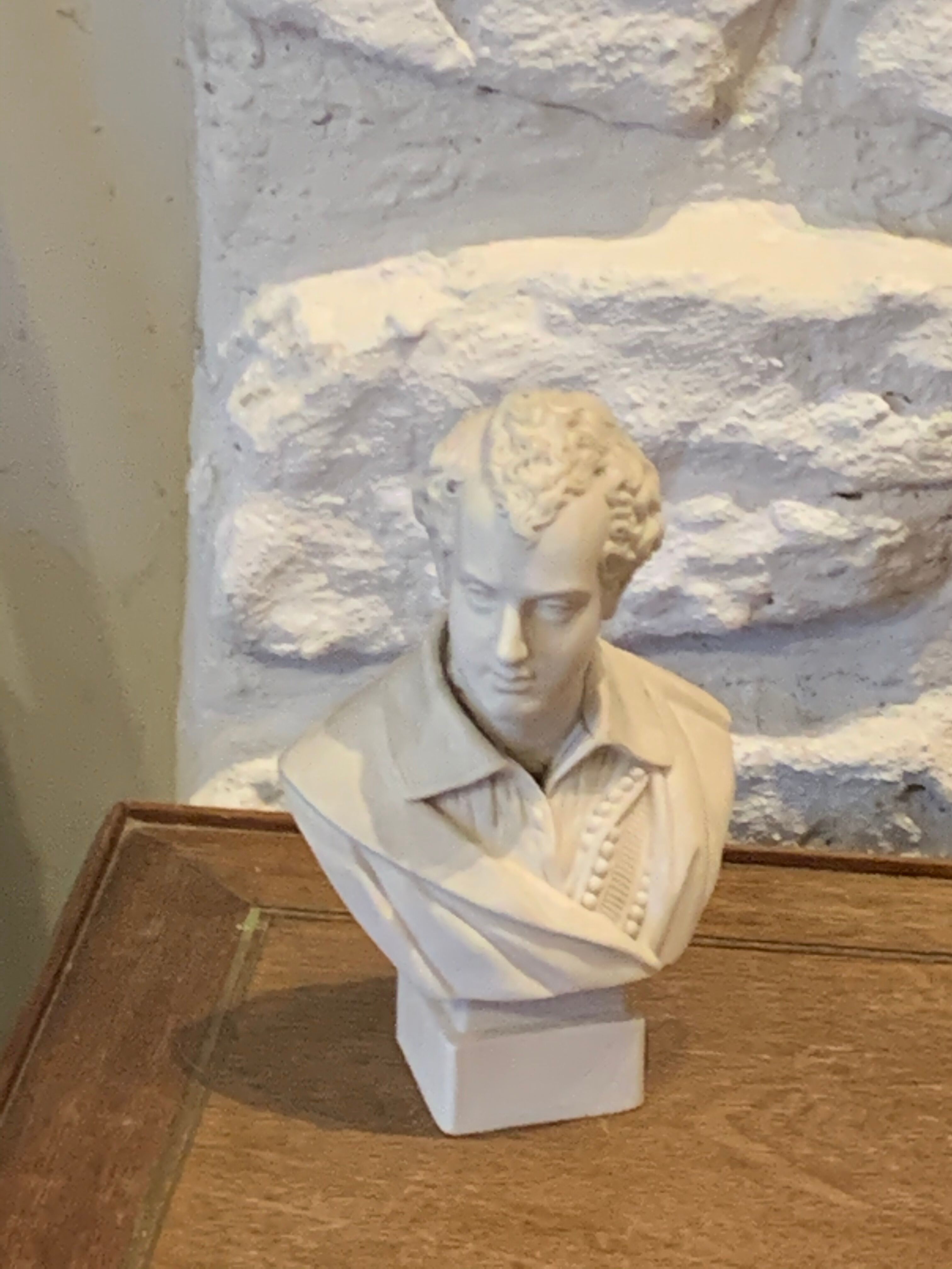 Bust of Byron in ancient signed biscuit