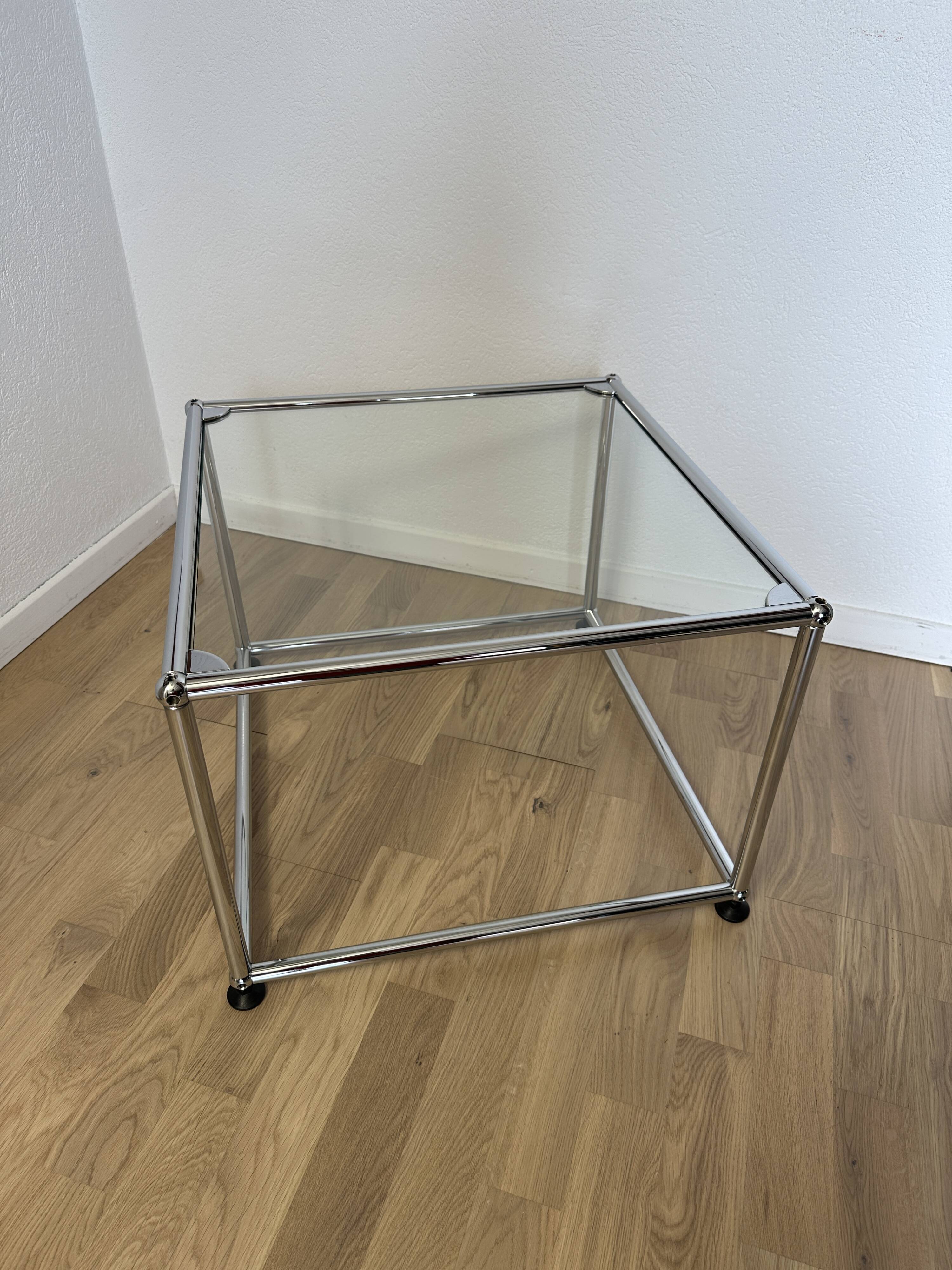 USM Haller glass coffee table