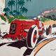 Lithograph poster "Grand Prix de Monaco 1934" Geo Ham 70x100cm 80's