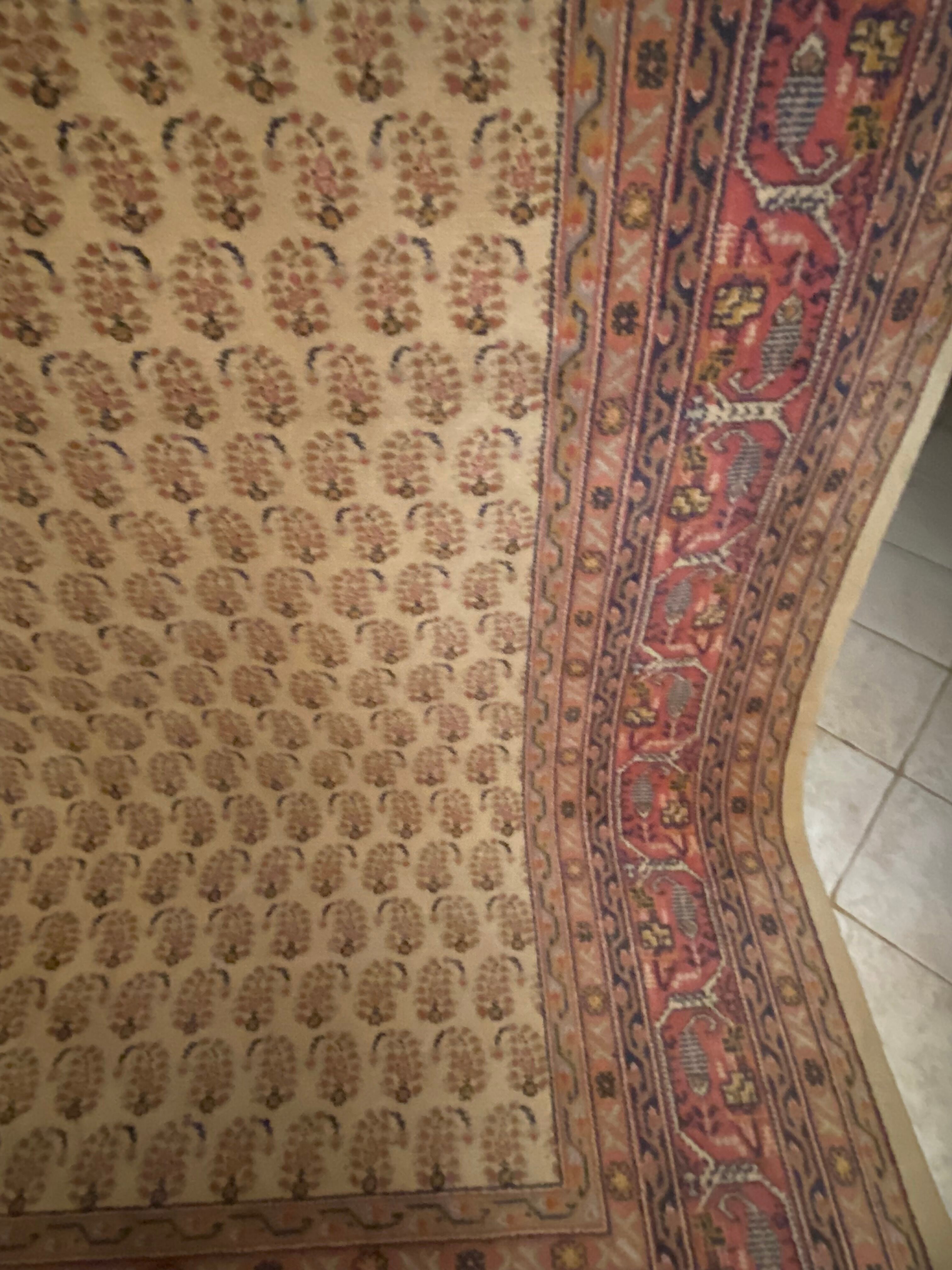 Oriental wool rug entirely handmade