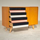 U 458 pink and grey sideboard by Jiri Jiroutek for Interier Praha 1960