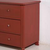 Antique red terracotta chest of drawers (circa 1920) #91