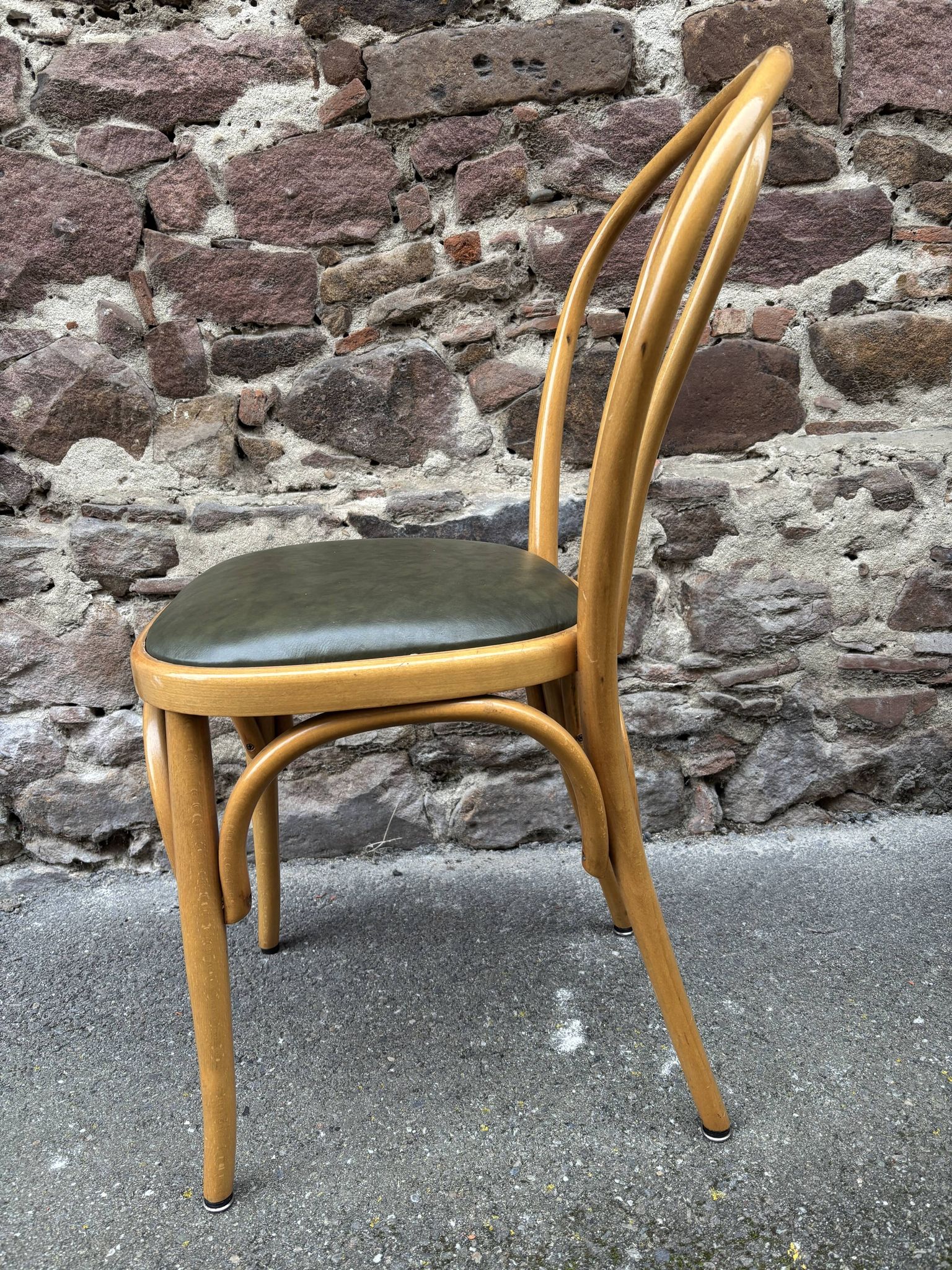 6 Chaises bistrot style Baumann cuir vintage 80s