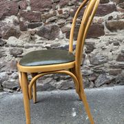 6 Chaises bistrot style Baumann cuir vintage 80s