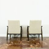 Type 300 190 Armchairs in Corduroy by H. Lis, 1960s, Set of 2