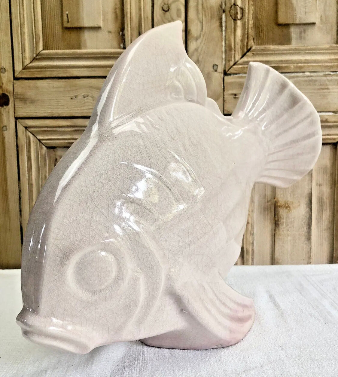 Cracked ceramic fish Art Deco Le Jan