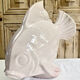 Poisson céramique craquelé Art Déco Le Jan