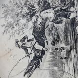 Digoin Sarreguemeines earthenware dessert plate month of July diam 18 cm