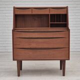 Commode danoise des années 1960, état d'origine, miroir pliable, bois de teck massif.