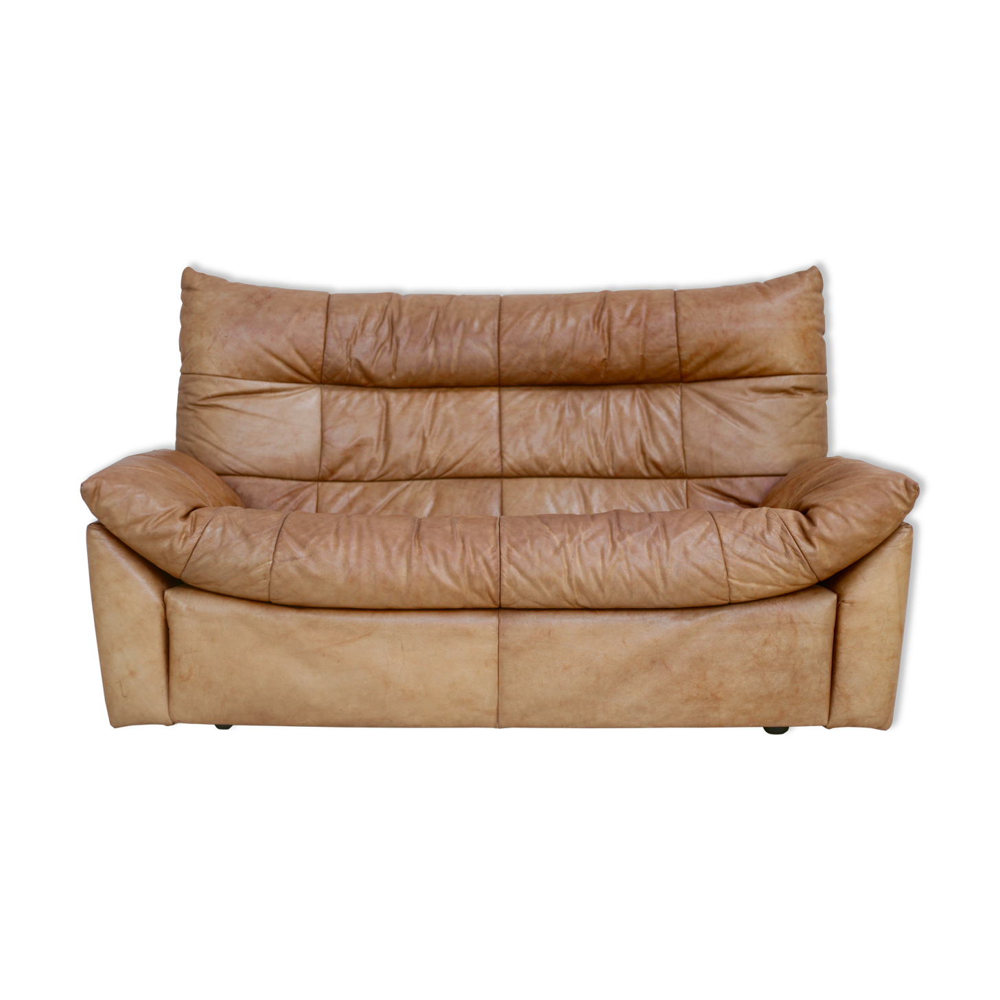 Sofa by Michel Ducaroy, leather, 1978. Model Dianthus. Edited by Ligne Roset.