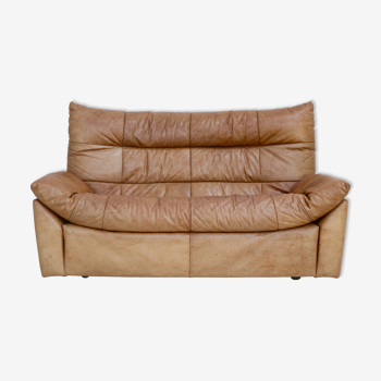 Sofa by Michel Ducaroy, leather, 1978. Model Dianthus. Edited by Ligne Roset.