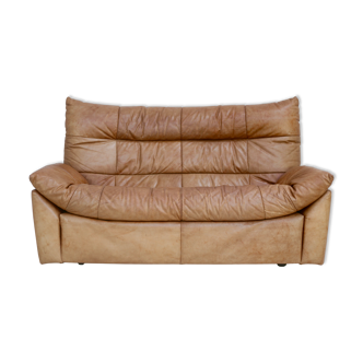 Sofa by Michel Ducaroy, leather, 1978. Model Dianthus. Edited by Ligne Roset.