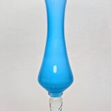 Vintage light blue and white opaline soliflore vase