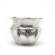 Sugar bowl, Art Nouveau, silver-plated brass, Poland, 1920s