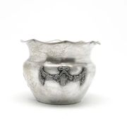 Sugar bowl, Art Nouveau, silver-plated brass, Poland, 1920s
