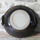 Enamelled ceramic hollow dish signed