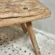 Banc de table d'abattage de table d'appoint antique en bois de hêtre et de châtaignier
