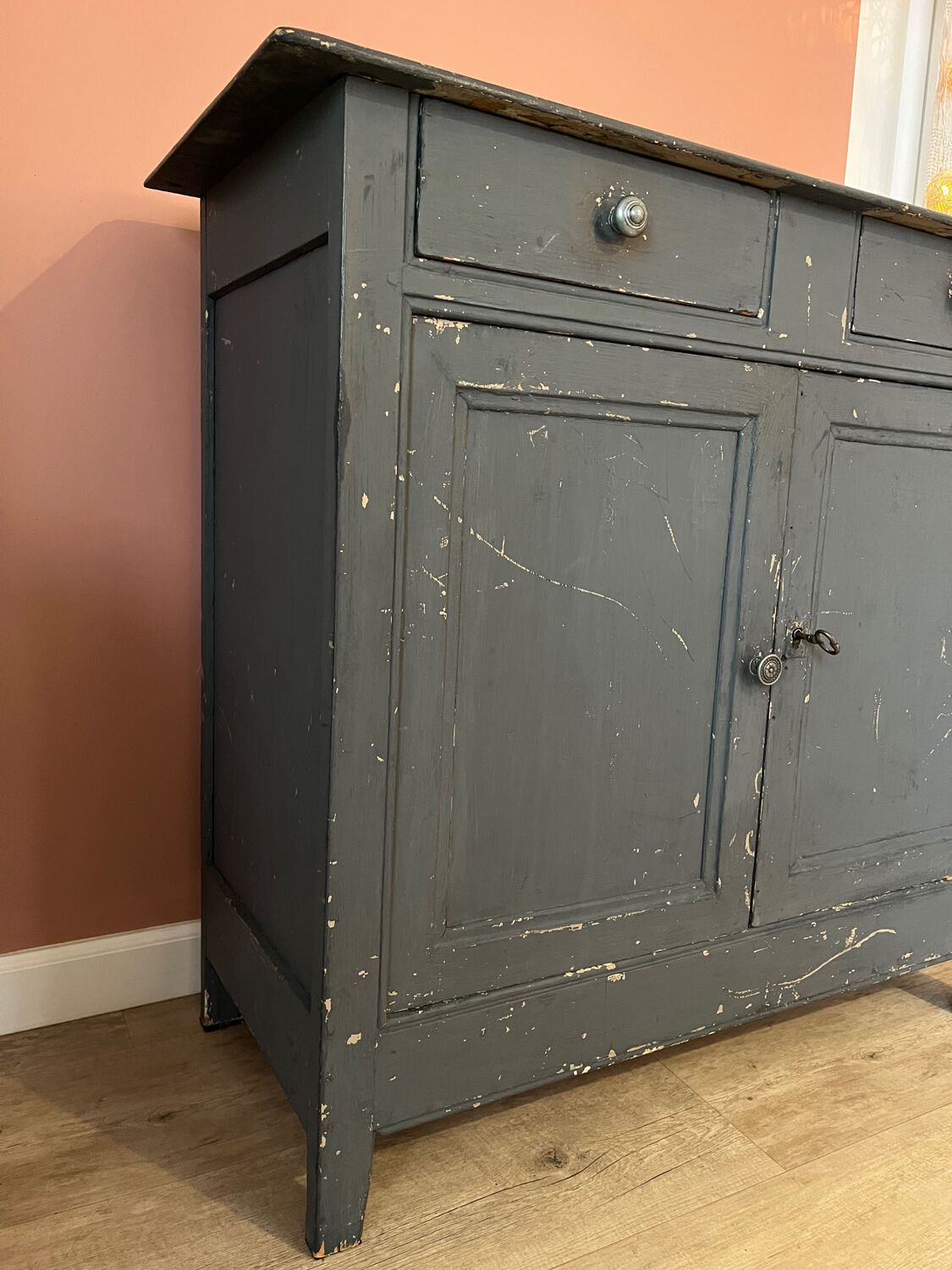 Slate blue Parisian buffet