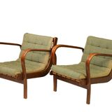 Pair of arm chairs by Karel Kozelka & Antonín Kropáček for Interier Praha,