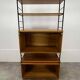 Modular shelf from the 1950s, wood and metal, vintage.