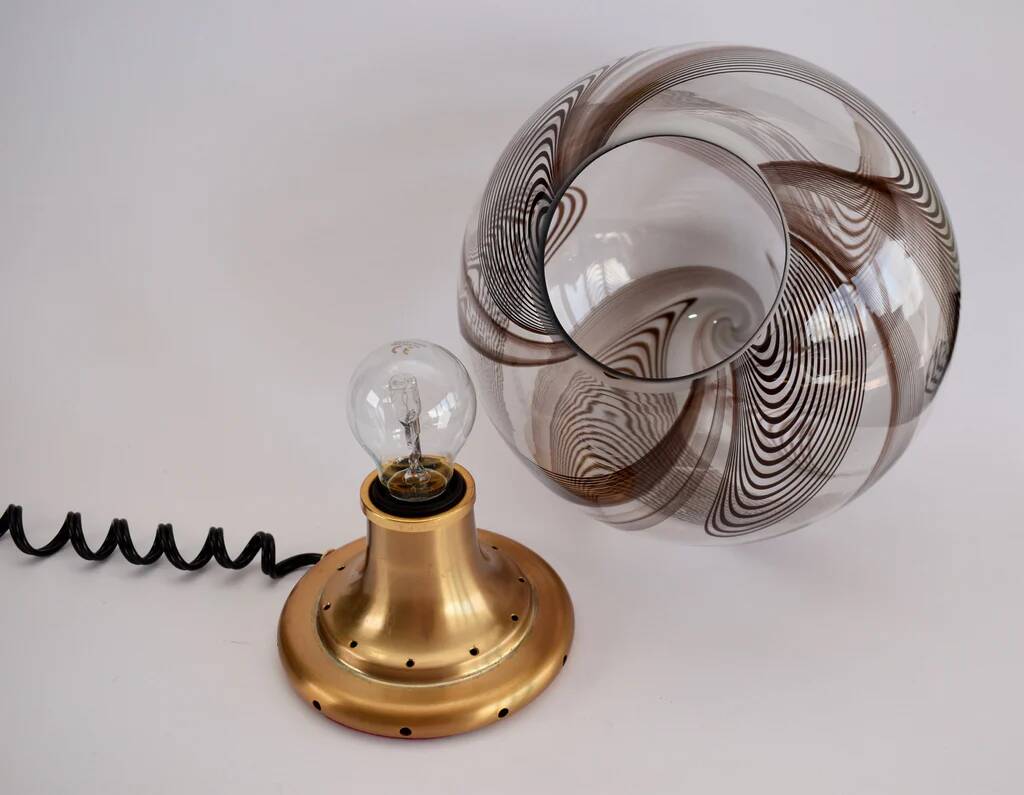 Mid-century Murano table lamp in the style of Lino Tagliapietra