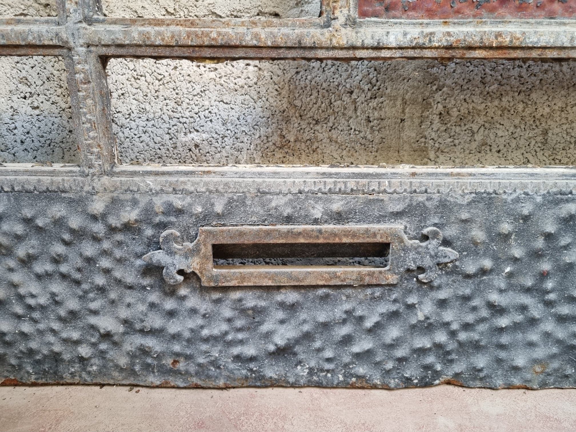 Art Deco period house door in cast iron
