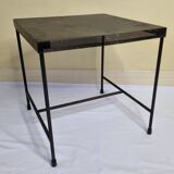 Table d'appoint en métal perforé vintage, 42 cm