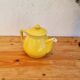 Vintage yellow ceramic coffee pot