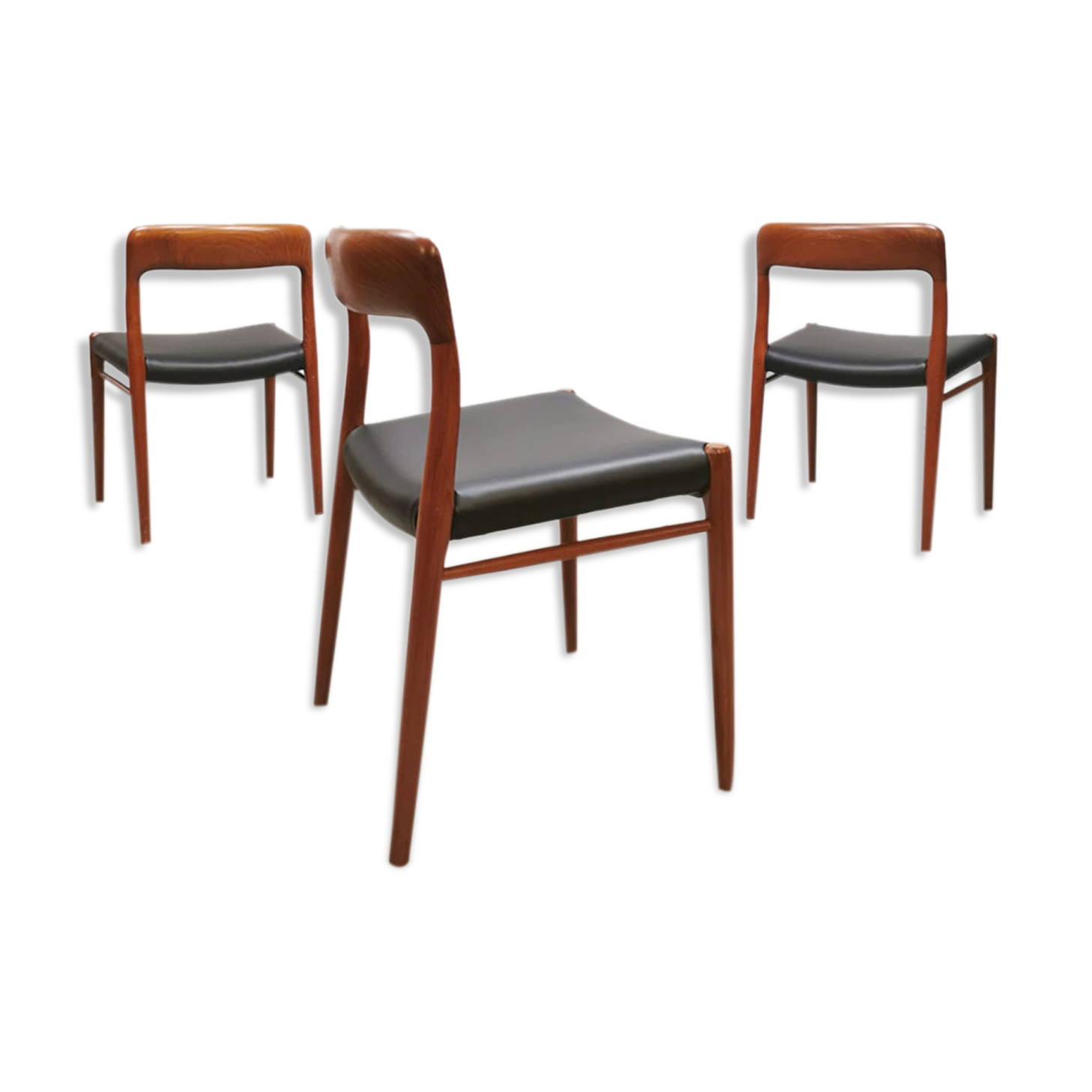 Midcentury design dining chairs Niels Moller Møbelfabrik