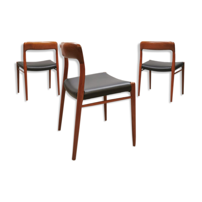 Chaises à manger design du milieu du siècle Niels Moller Møbelfabrik