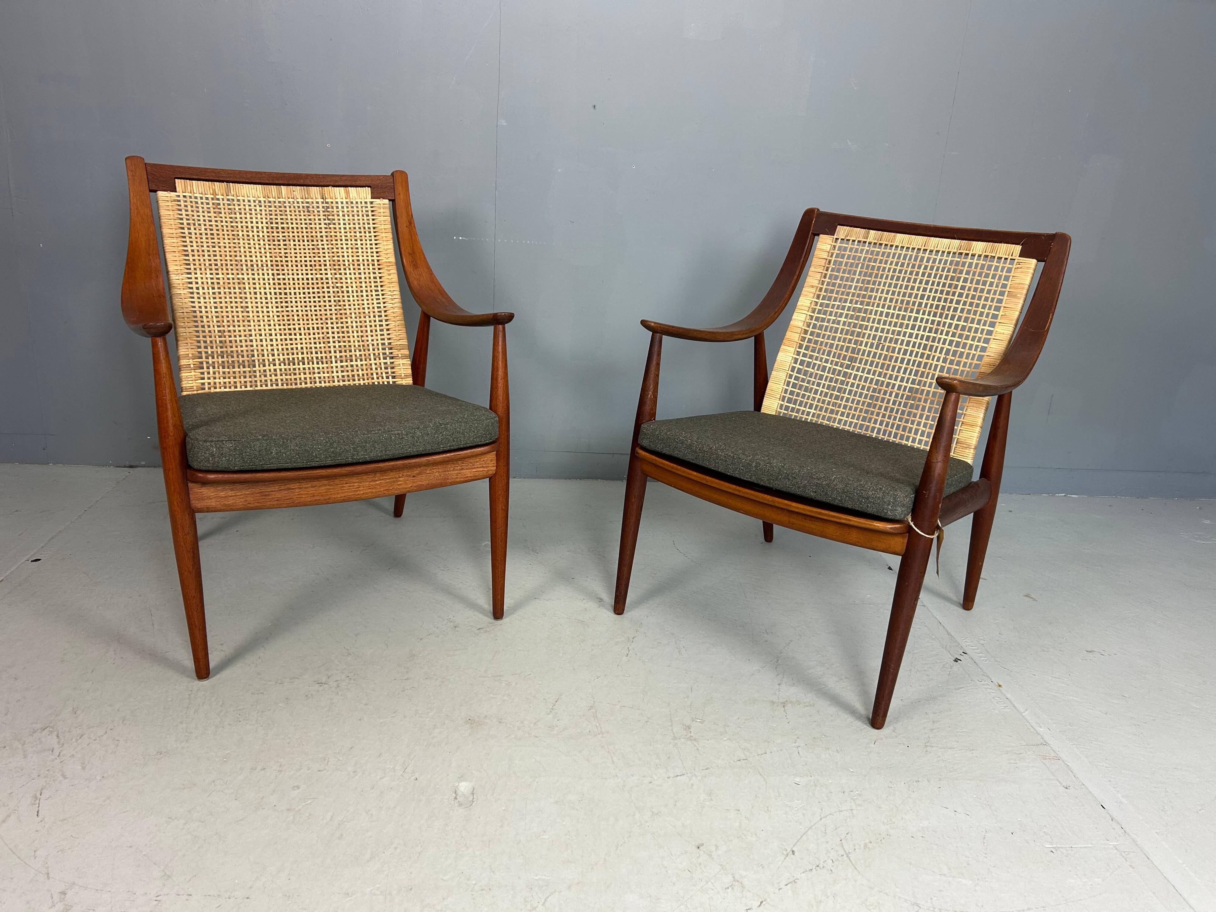 Peter Hvidt& Orla Mølgaard-Nielsen FD146 Cane Back Easy Chair, Denmark