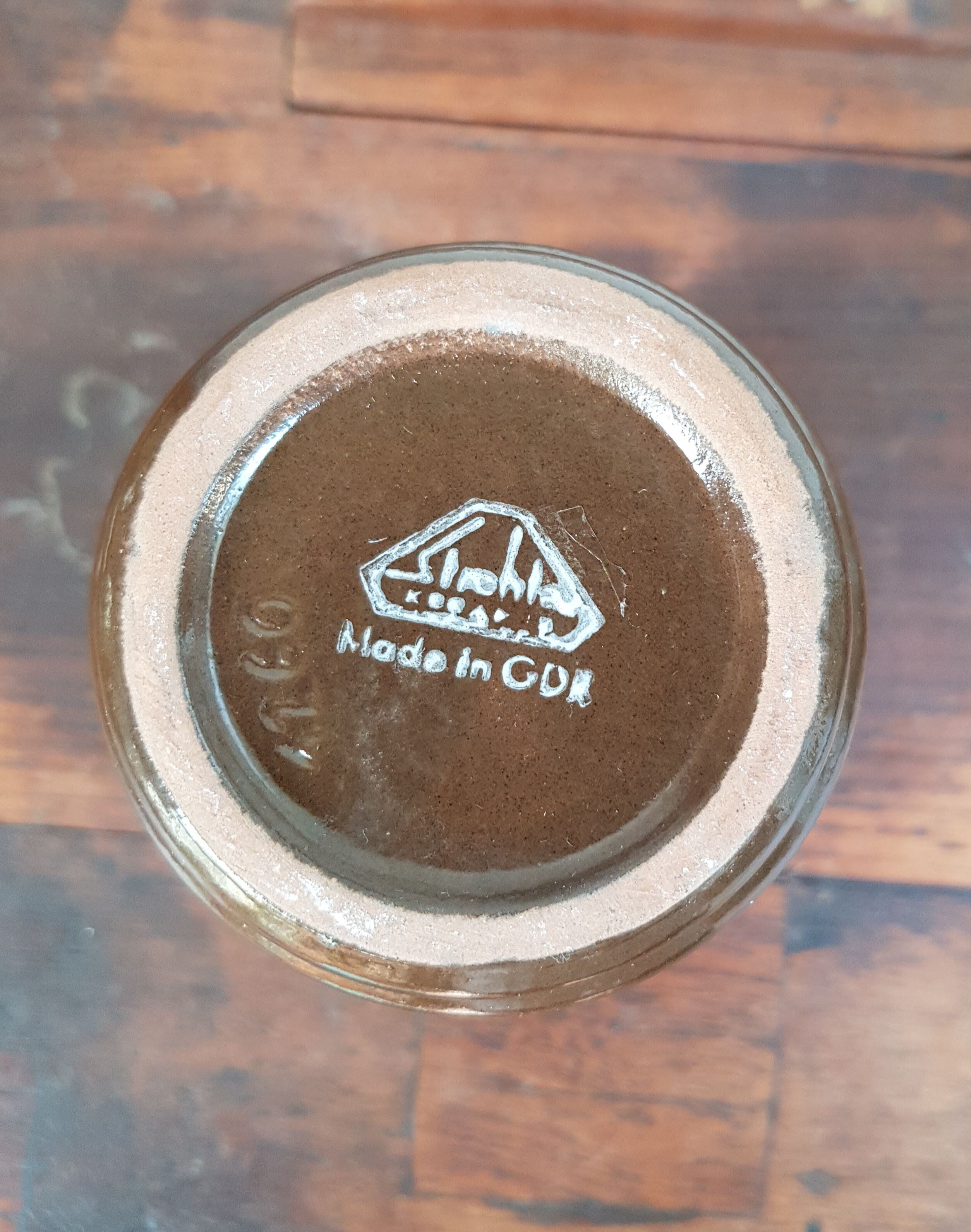 Vintage Strehla Pottery Vase - East Germany - 1960s