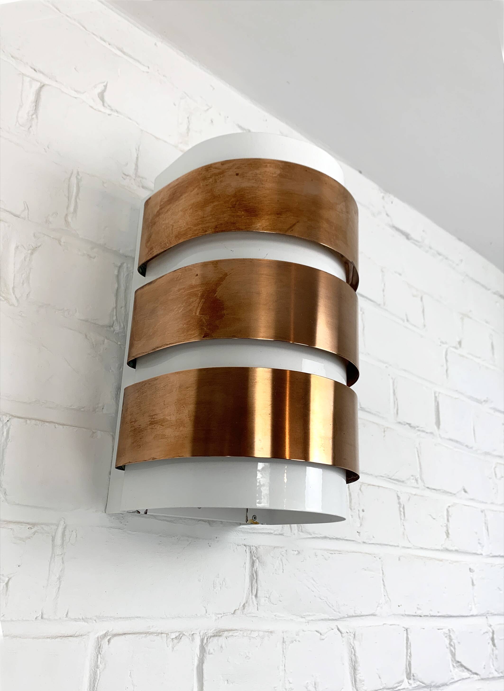 V-155 wall lamp Hans-Agne Jakobsson AB Markaryd, Sweden, copper, 1960s