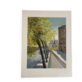Lithograph signed by Michel Henry - The Île Saint Louis and Notre Dame
