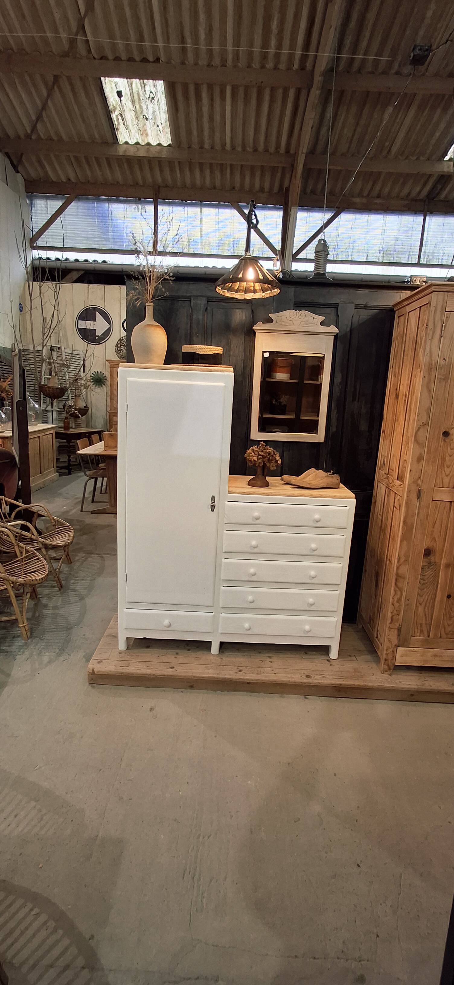 Vintage asymmetrical wardrobe