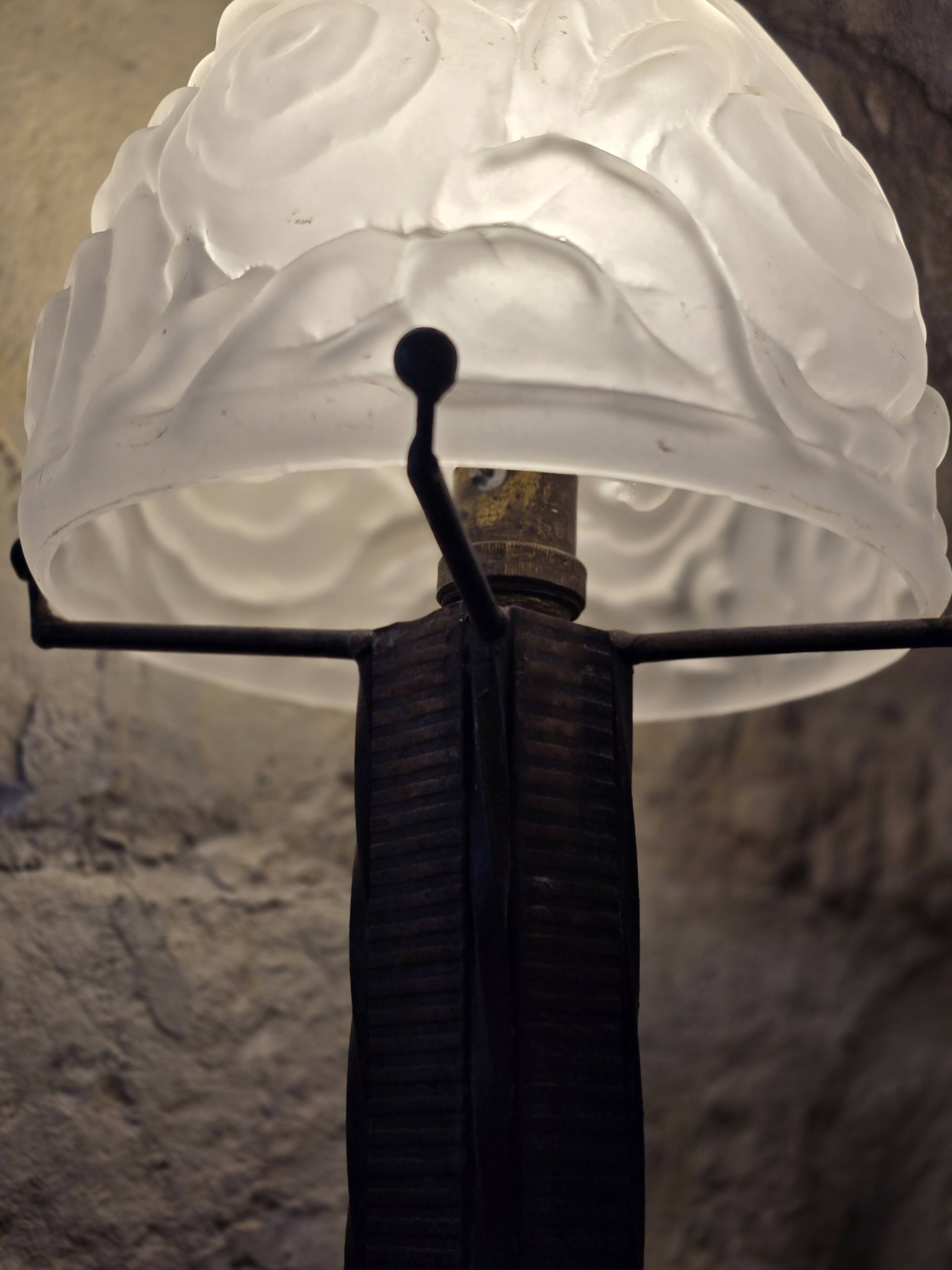 Lampe Art Déco fer forgé 1930