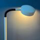 Vintage Space Age floor lamp in white metal Hala