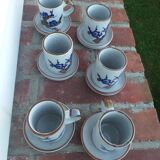 Service à  café expresso, années 70, 6 tasses