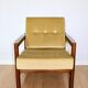 Fauteuil Vintage en Velours Olive, Années 70