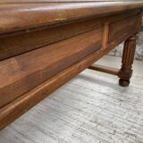 Solid walnut farmhouse castle table 1900 XXL