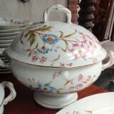 Old service tableware floral decoration 89 pieces