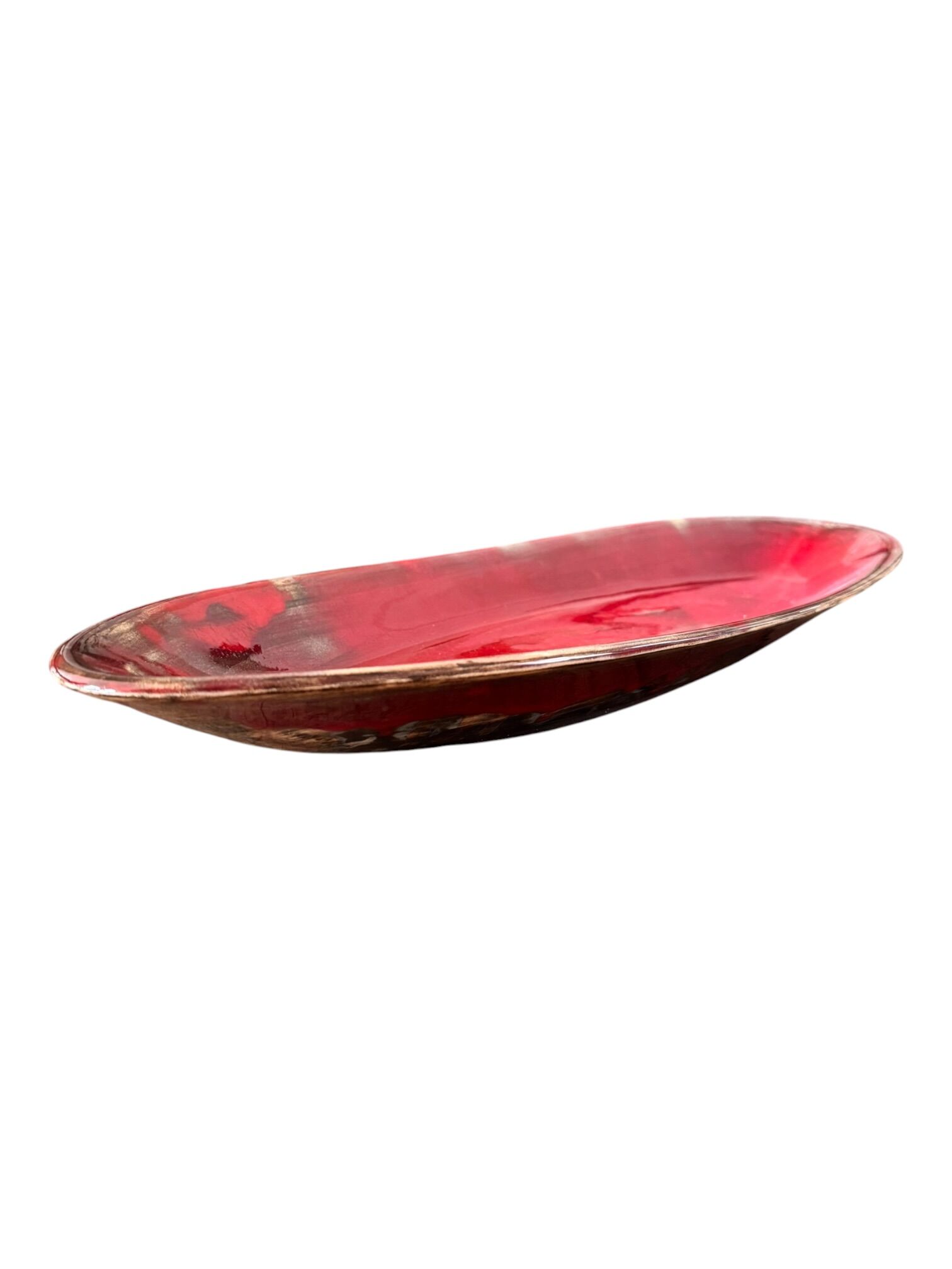 Red manganese plate Gérard HOFMANN Vallauris