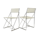 Pair of 1970s design chairs in steel and painted metal