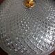 Brass ceiling light with moulded glass