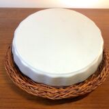 Vintage pie mold and wicker pan