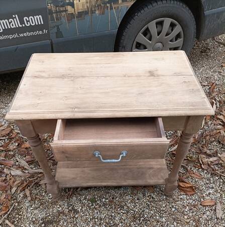 Side table console drawer solid wood air-gummed