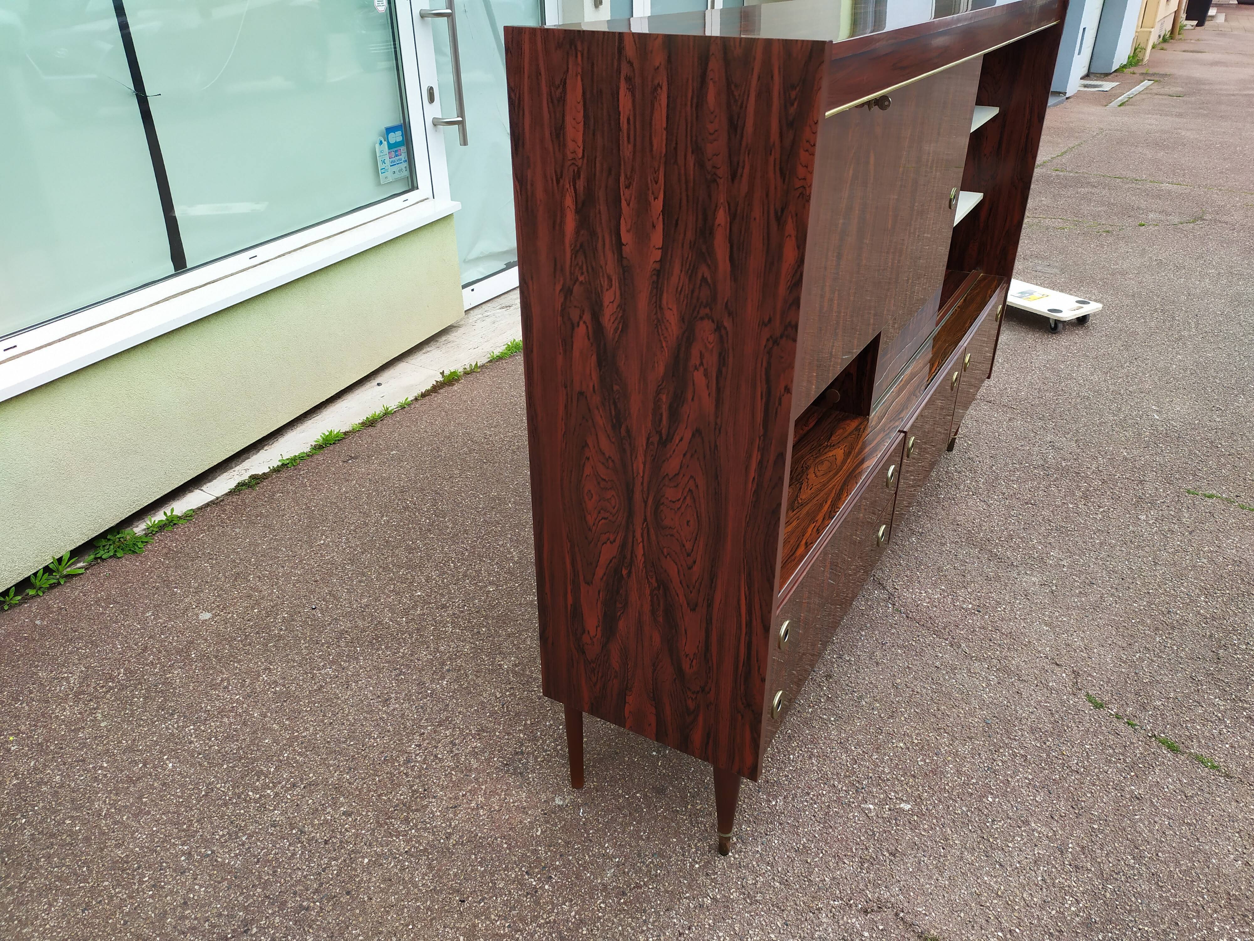 Danish rosewood buffet showcase bar - 1970