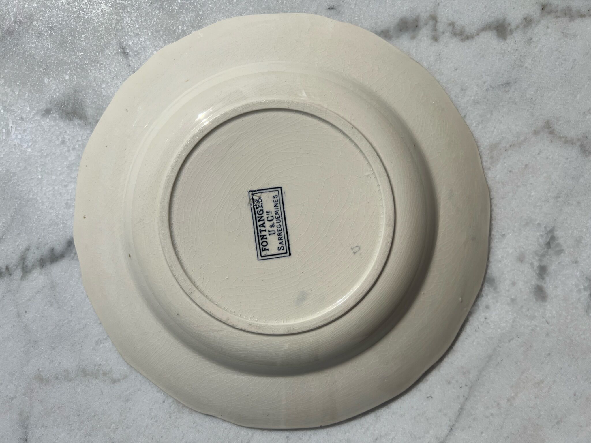 2 hollow plates Sarreguemines