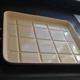 Vintage enamelled sheet metal tray